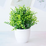 1pc Artificial Plants Green Bonsai Small Tree Pot Plants Fake Flower Potted Ornaments for Home Decoration Craft Plant Decorative