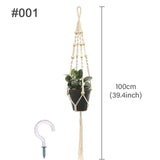 Hanging Plant Handmade Macrame Plant Hanger Flower Pot Planter Hanger Wall Decor Courtyard Garden Hanging Planter Hanging Basket