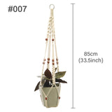 Hanging Plant Handmade Macrame Plant Hanger Flower Pot Planter Hanger Wall Decor Courtyard Garden Hanging Planter Hanging Basket