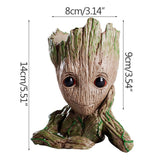 Groot Flowerpot Cute Model Toy Pen Pot Flower Pot Planter Figurines Tree Man Garden Planter Flower Pot Gift For Baby Kids