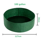 10/40/50/100 Gallons Fabric Garden Raised Bed Round Planting Container Grow Bags Fabric Planter Pot For Plants Nursery Pot