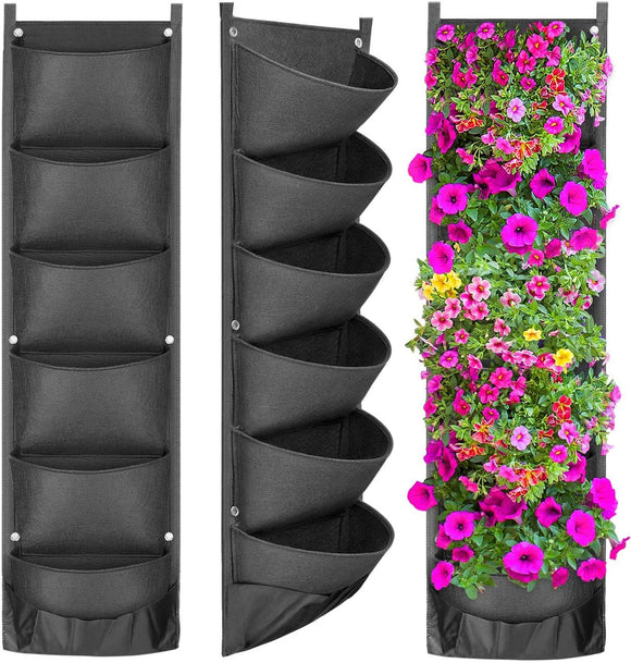 NEW DESIGN Vertical Hanging Garden Planter Flower Pots Layout Waterproof Wall Mount Hanging Flowerpot Bag Indoor Outdoor Use